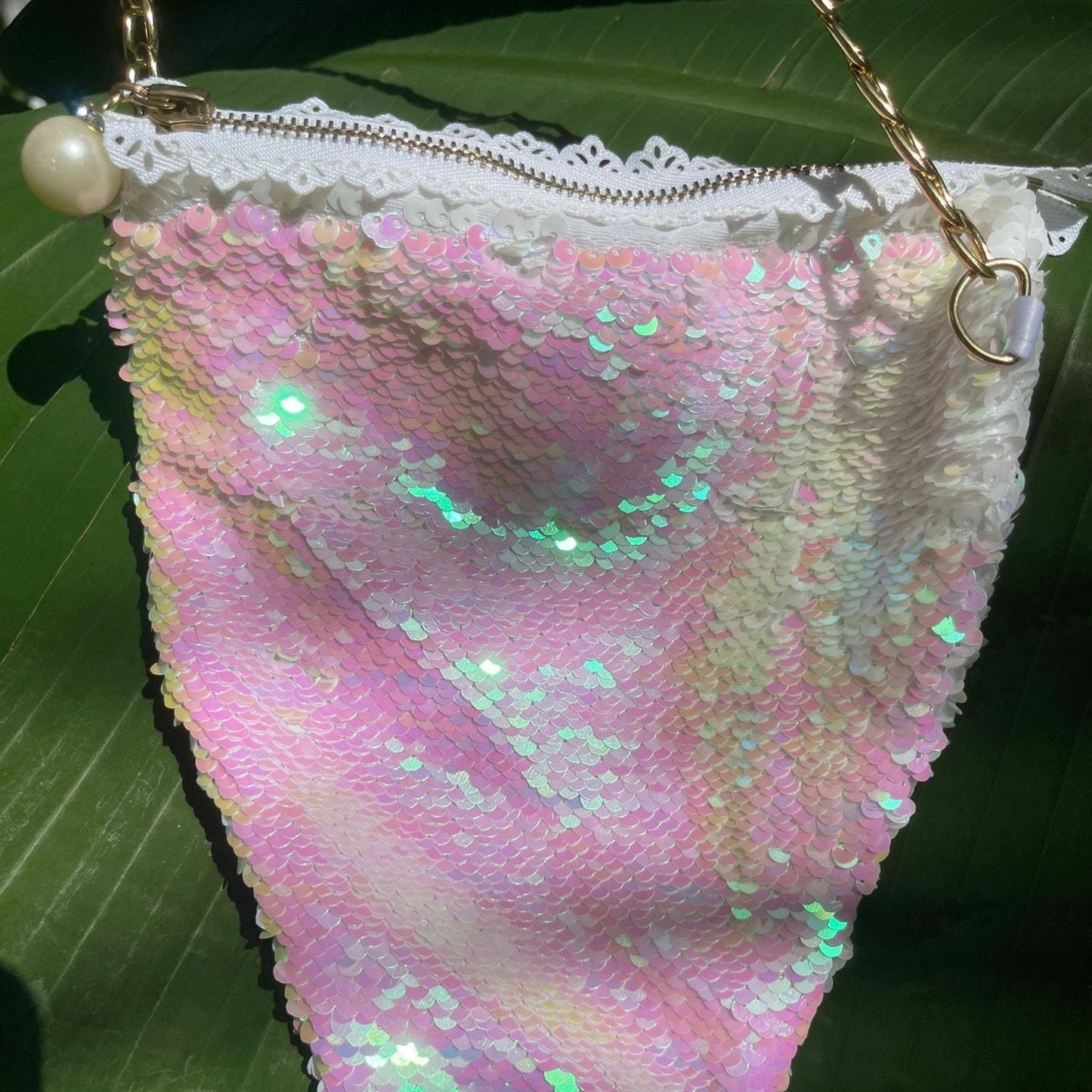 Girls Pink Mermaid Bag Sequin Purse Girls Bag