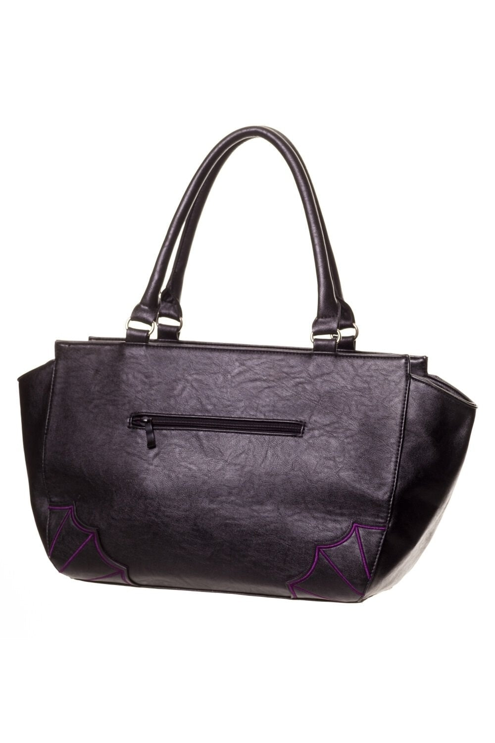 BATS HANDBAG BLK/PUR