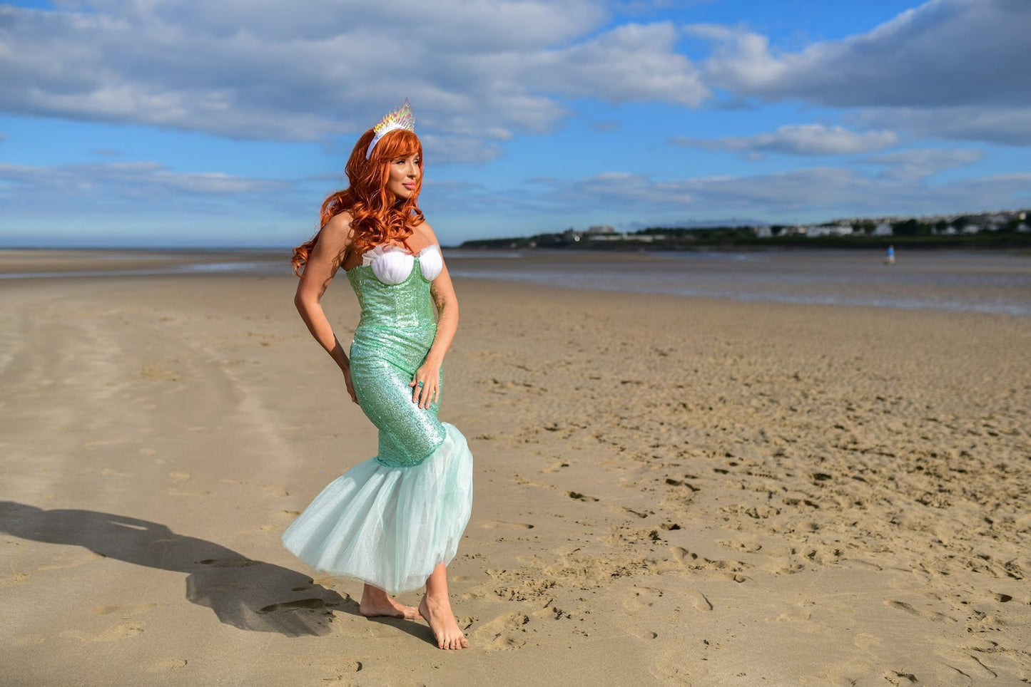 Adult Mermaid Costume - Sequin Corset & Tulle Skirt