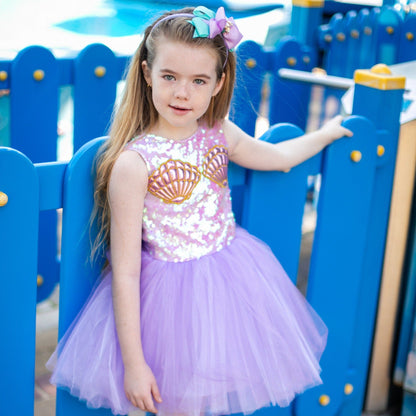 Mermaid Birthday Girl Dress, Sea Princess Tutu Outfit