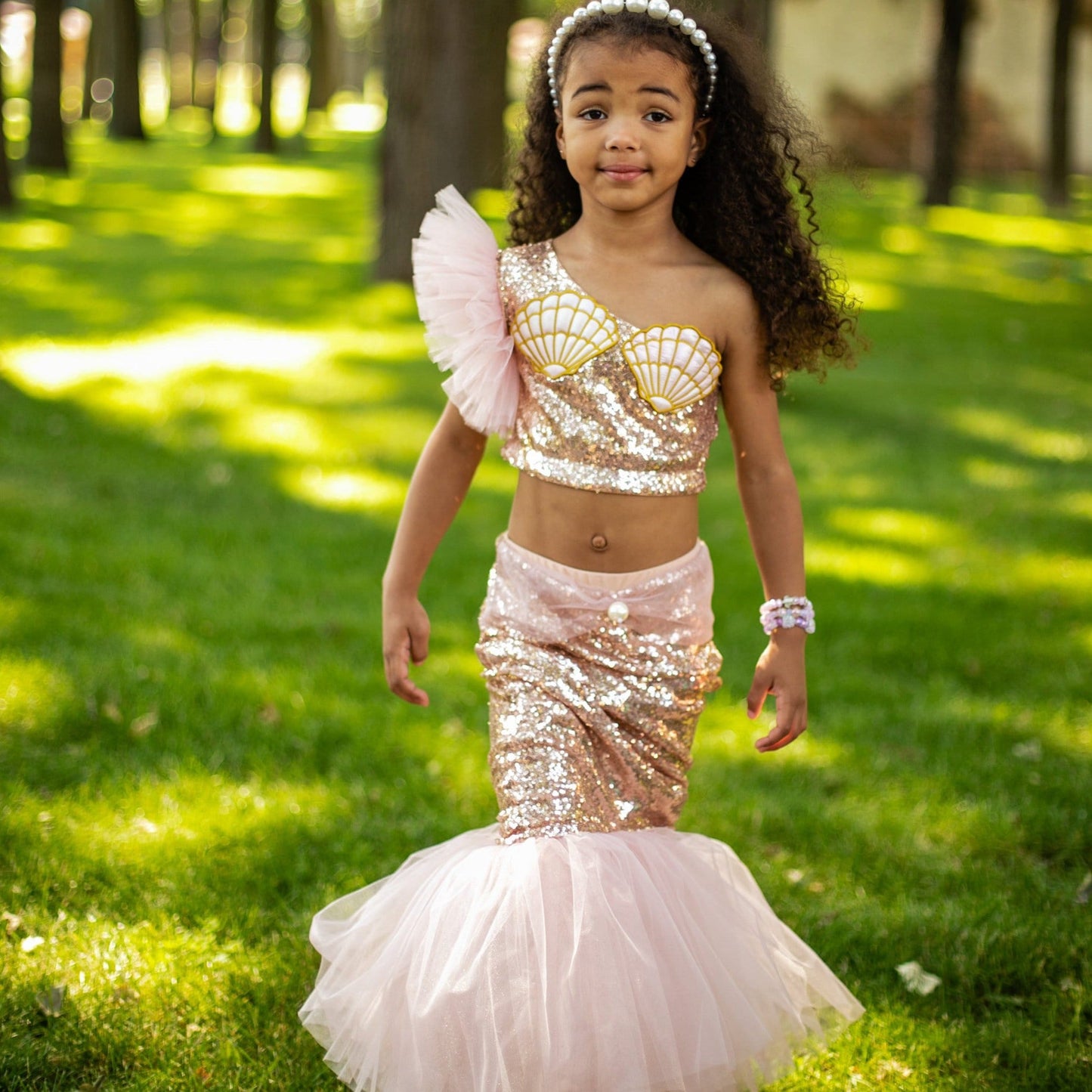 Magical Mermaid Costume for Girls - Two-Piece Set