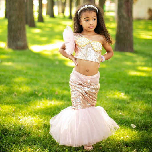 Magical Mermaid Costume for Girls - Two-Piece Set