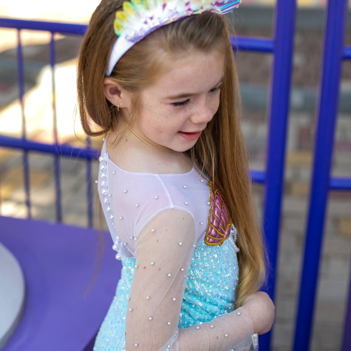 Mermaid Tail Birthday Dress, Sea Princess Party Dress