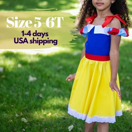 Snow White Princess Dress, Fairytale Birthday Halloween Outfit