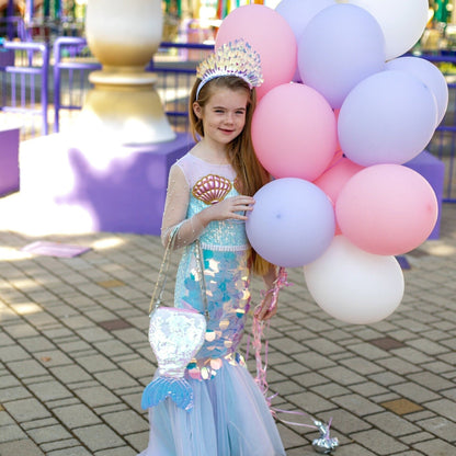 Mermaid Tail Birthday Dress, Sea Princess Party Dress