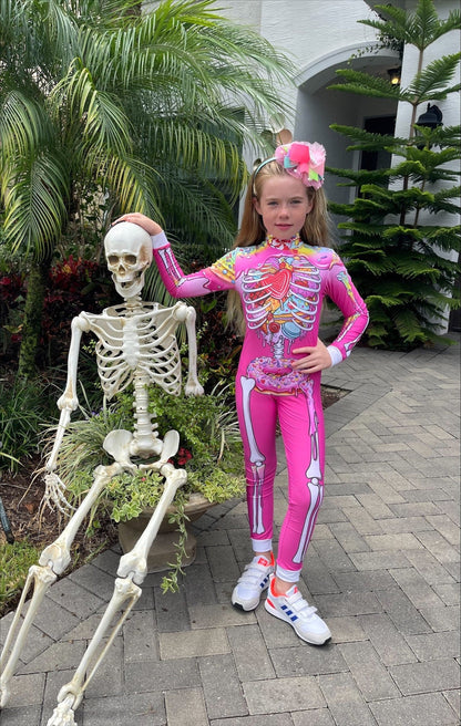 Donut Sugar Skeleton Halloween Bodysuit for Girls - Day of the Dead