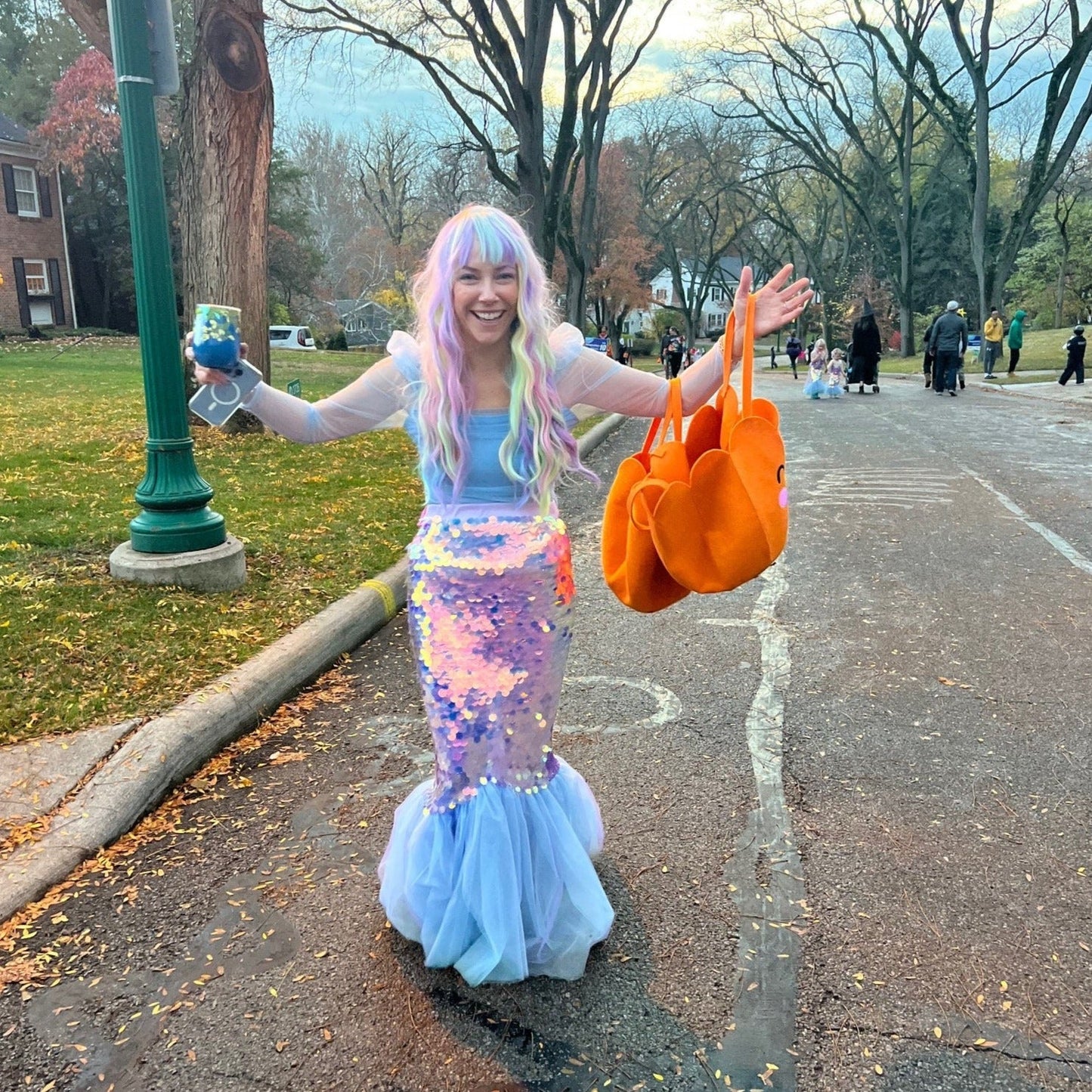 Mermaid Tail Adult Halloween Skirt