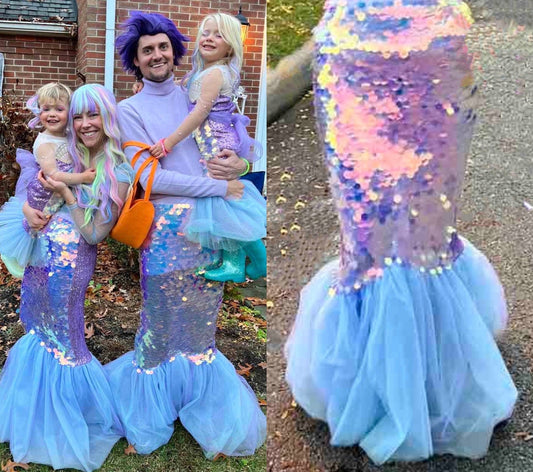 Mermaid Tail Adult Halloween Skirt