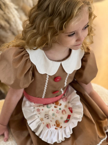 Girls Christmas Dress Gingerbread Costume Christmas outfit